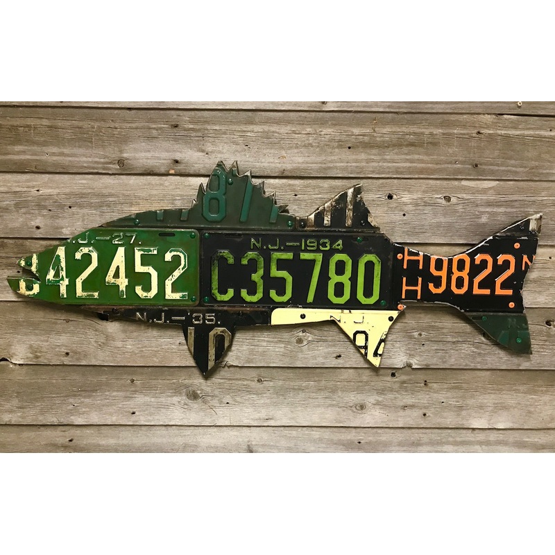 New Jersey Striped Bass License Plate Art