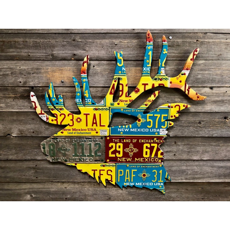 New Mexico Elk License Plate Art