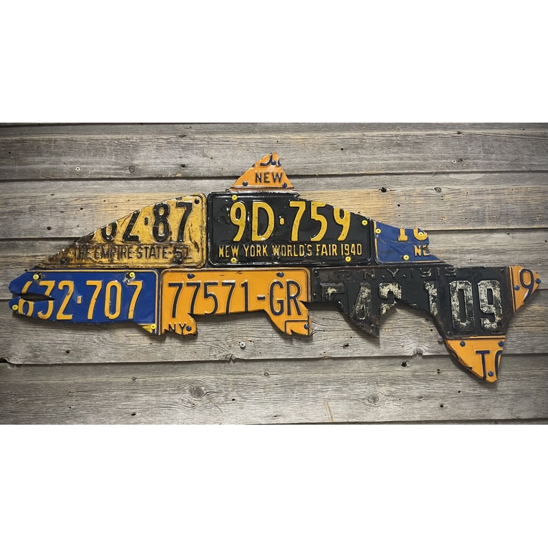 New York Steelhead License Plate Art