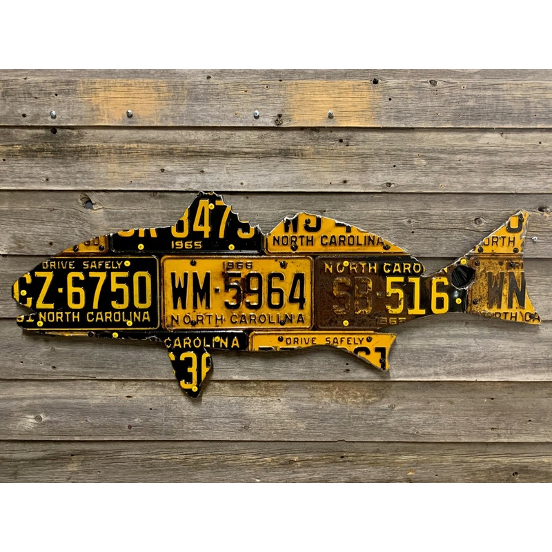 North Carolina Redfish License Plate Art