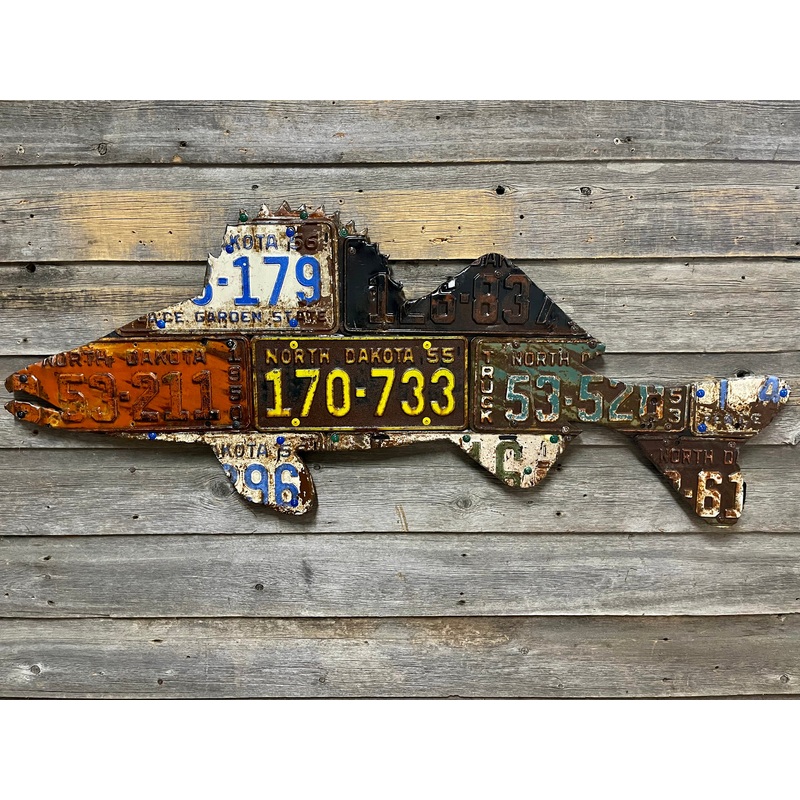 North Dakota Walleye License Plate Art