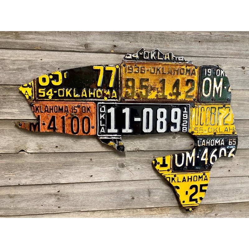 Oklahoma Largemouth Bass License Plate Art