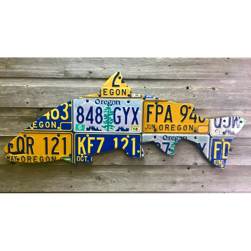 Oregon Steelhead License Plate Art