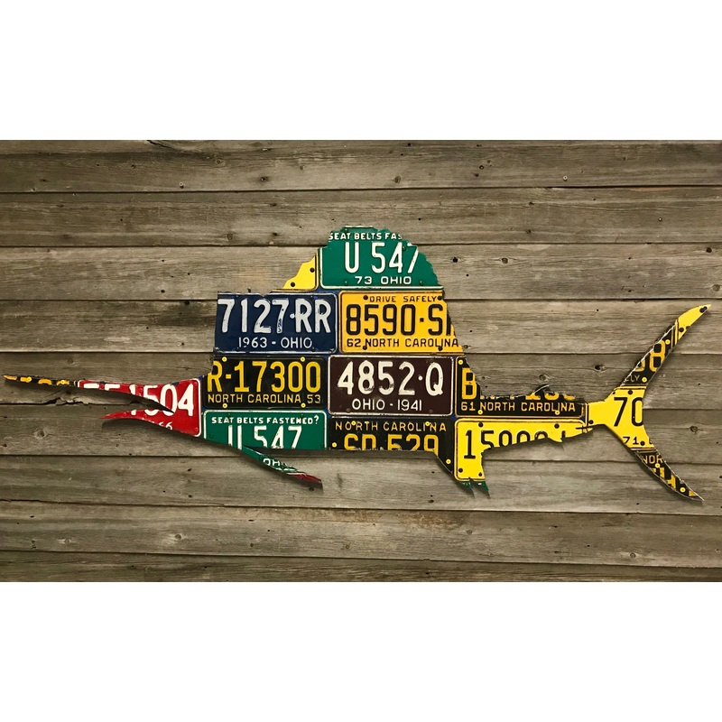Sailfish License Plate Art