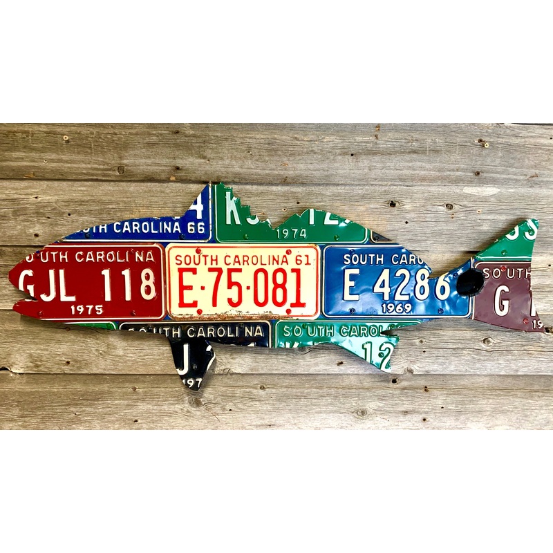South Carolina Redfish License Plate Art