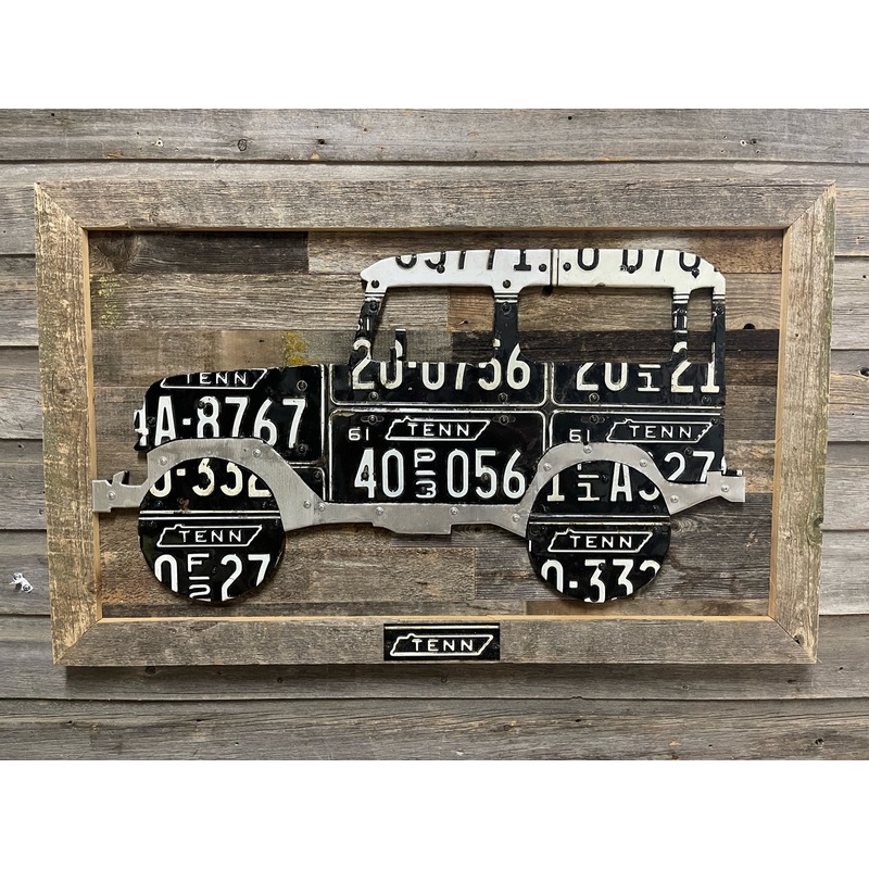 Tennessee Vintage FJ-40 Toyota License Plate Art