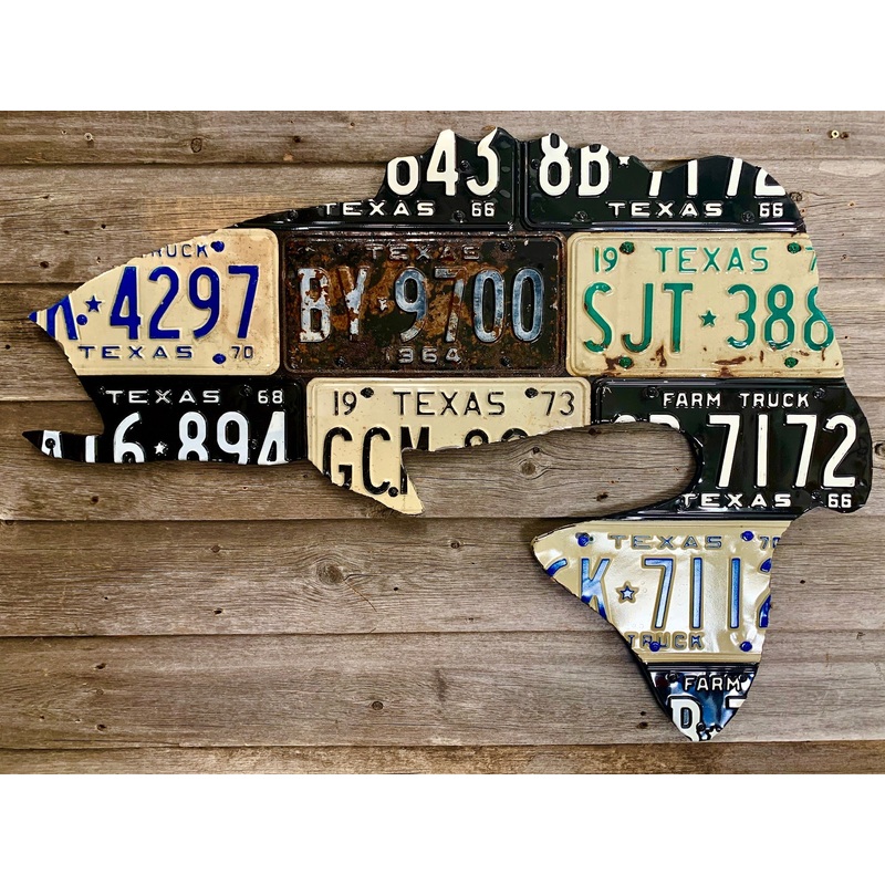 Texas Largemouth Bass License Plate Art