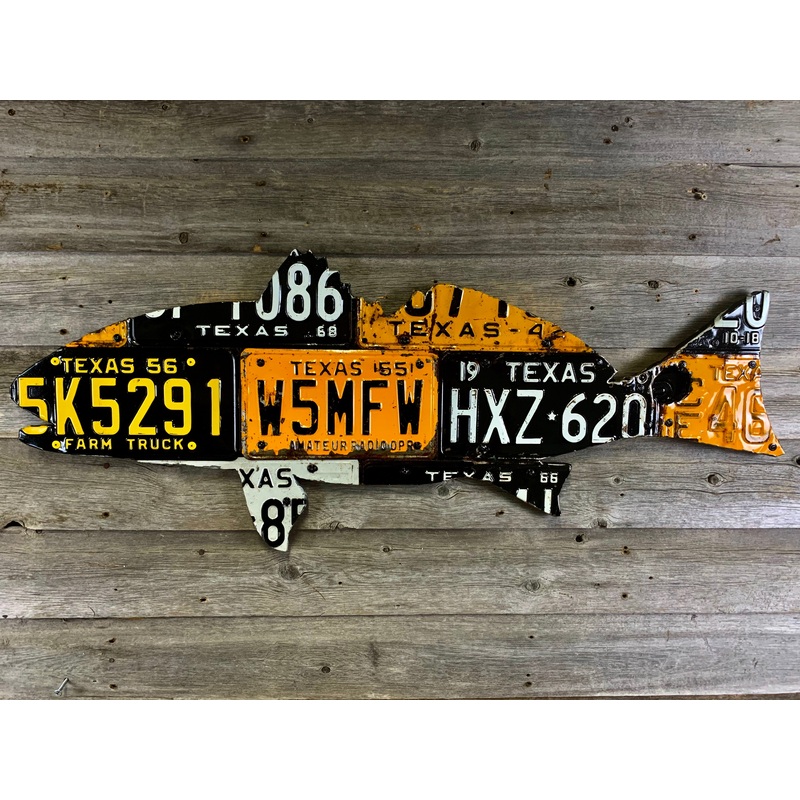 Texas Redfish License Plate Art