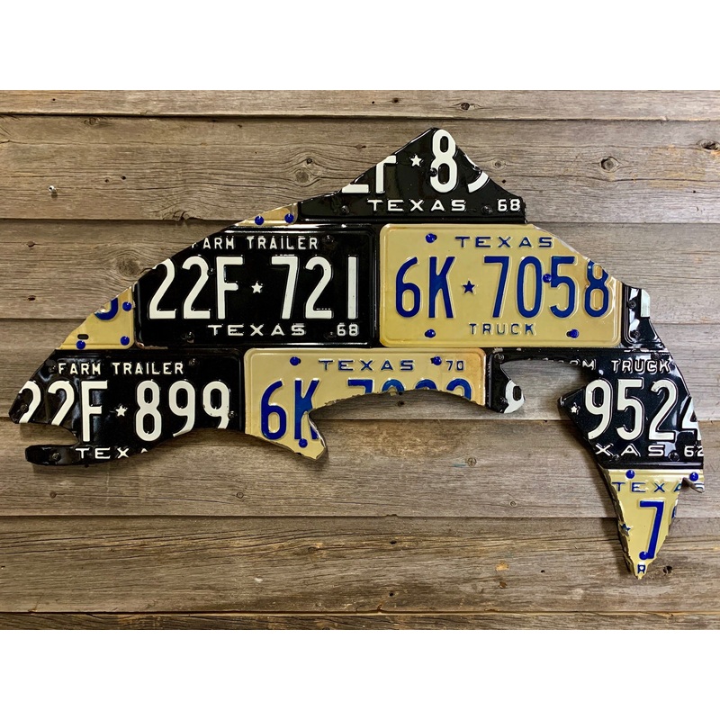 Texas Trout License Plate Art