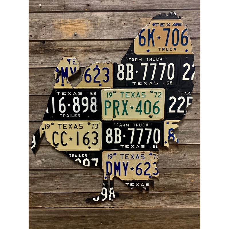 Texas Turkey License Plate Art