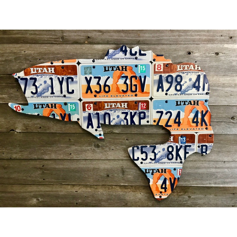 Utah Largemouth Bass License Plate Art