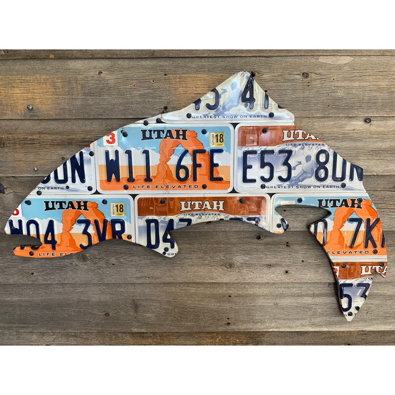 Utah Trout License Plate Art