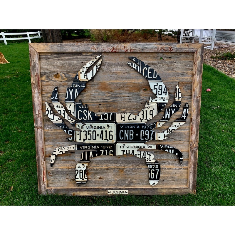 Virginia Blue Crab License Plate Art