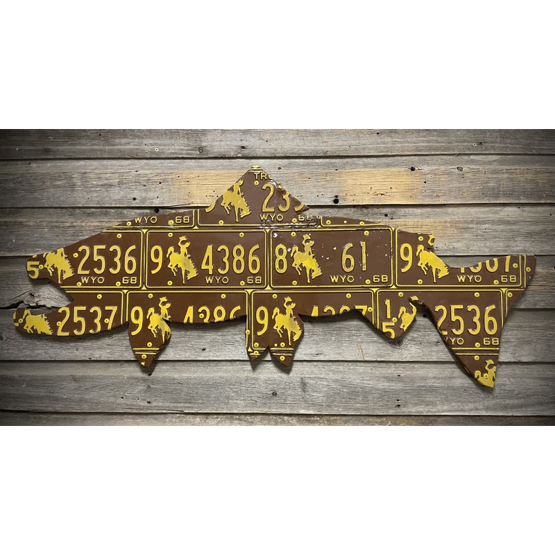 50″ – 1968 Wyoming Brown Trout License Plate Art
