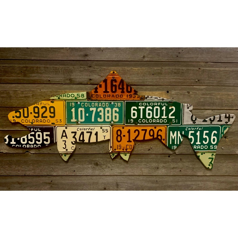 50″ Colorado Brown Trout License Plate Art