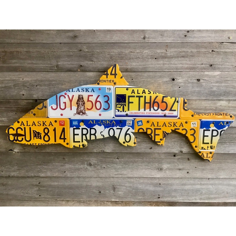 Alaska Steelhead License Plate Art