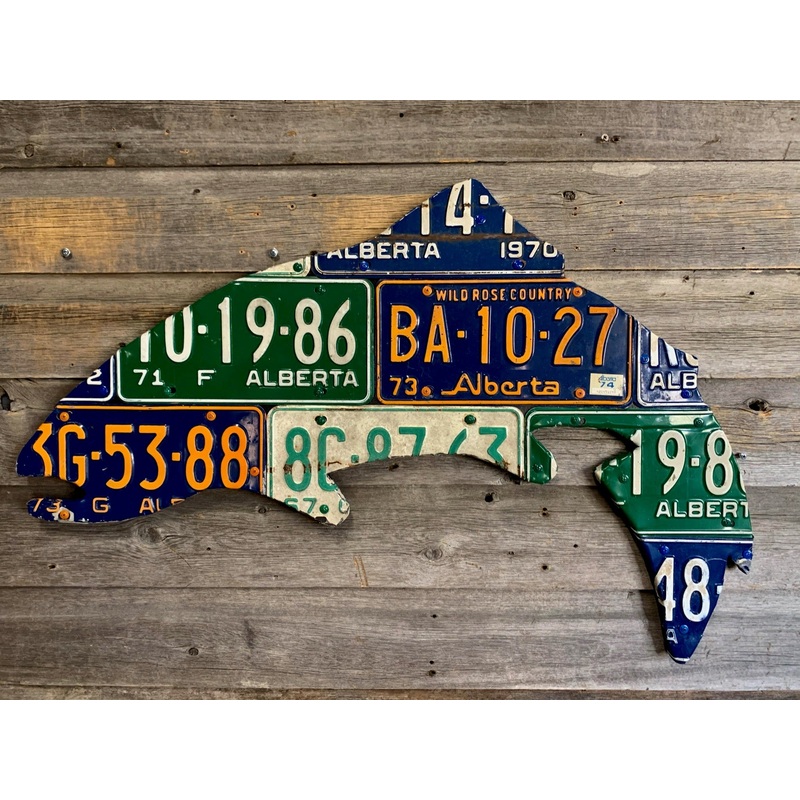 Alberta Trout License Plate Art