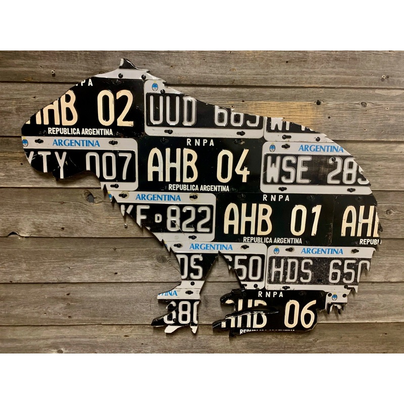 Argentina Capybara License Plate Art