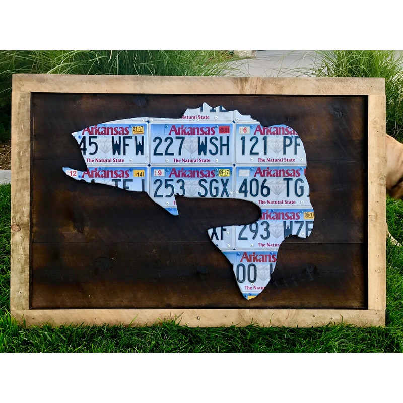 Arkansas Largemouth Bass License Plate Art