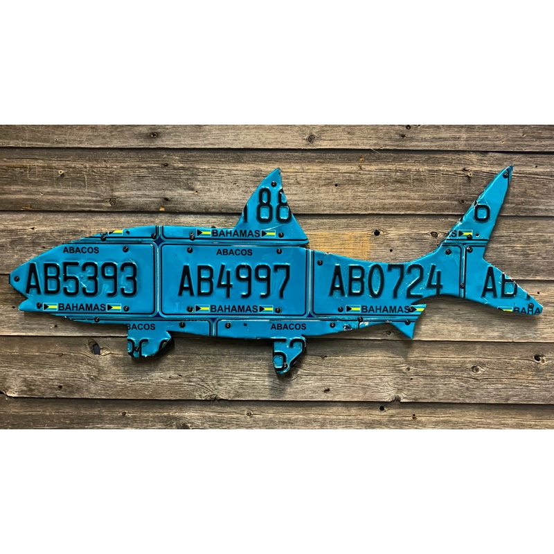 Bahamas Bonefish License Plate Art – Turquoise