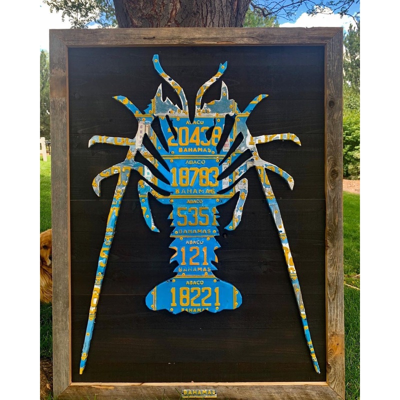 Bahamas Spiny Lobster License Plate Art