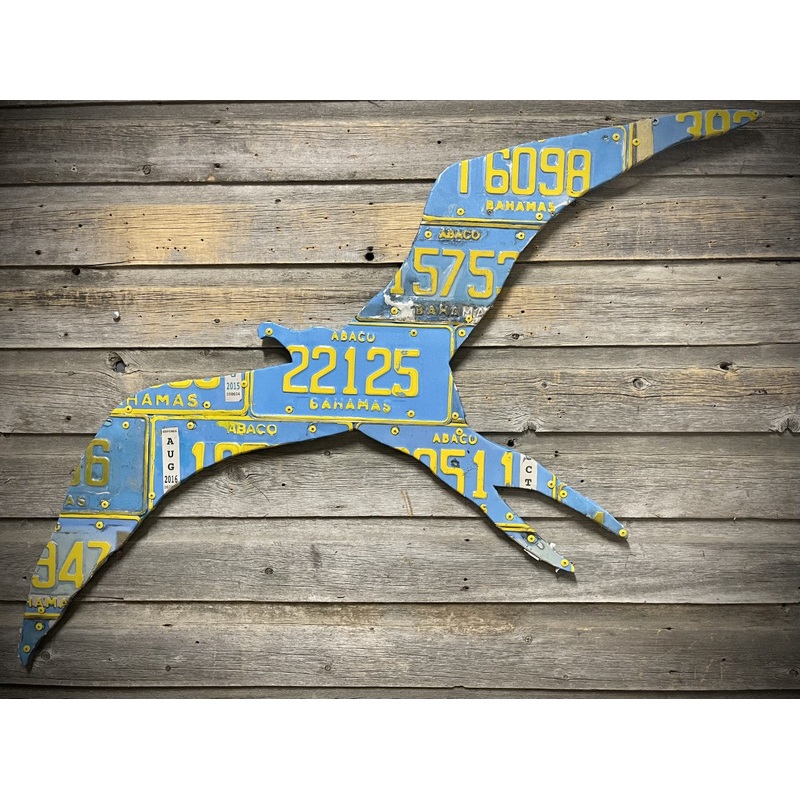 Bahamas Teal Frigate License Plate Art