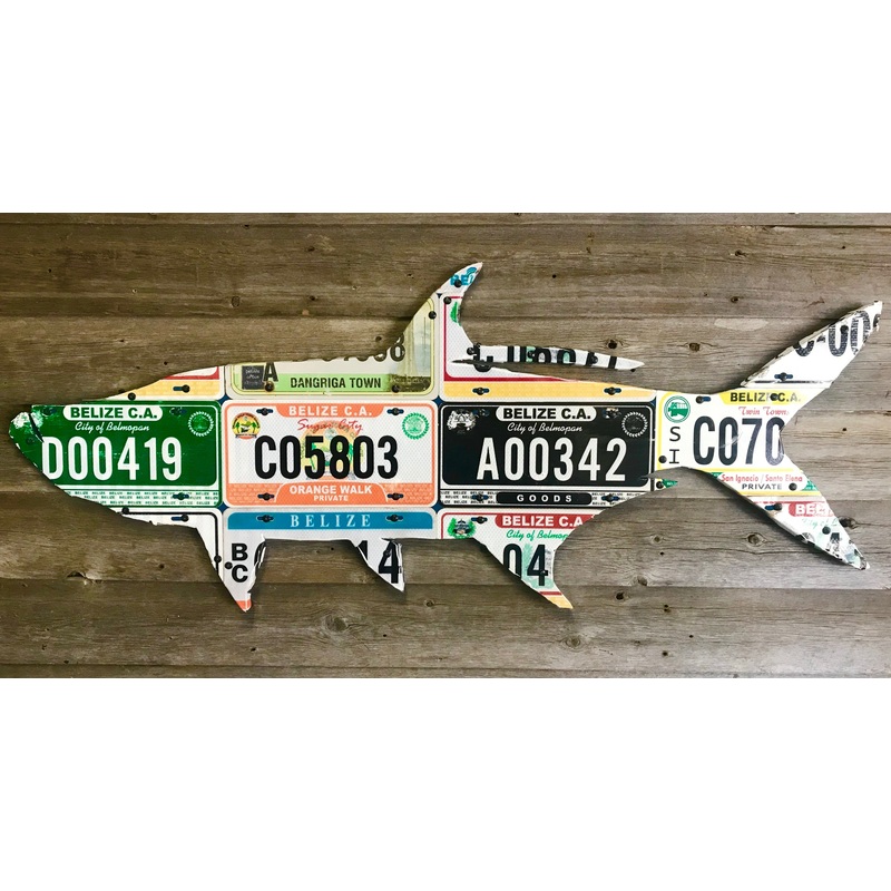 Belize Tarpon License Plate Art