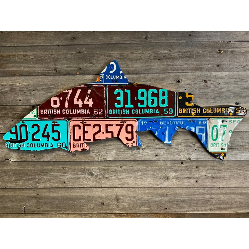 British Columbia Steelhead License Plate Art