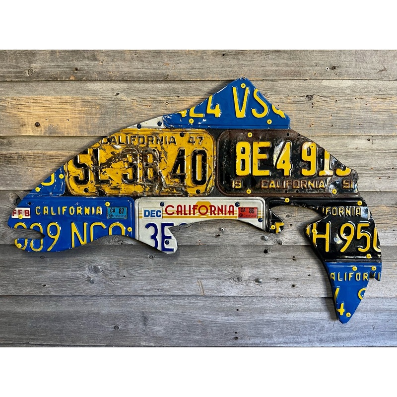 California Antique Trout License Plate Art