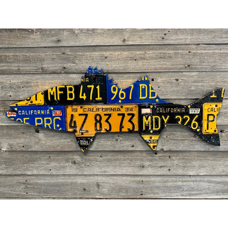 California Striped Bass License Plate Art