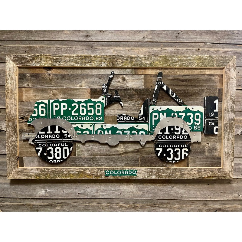 Colorado Vintage CJ-7 Jeep License Plate Art