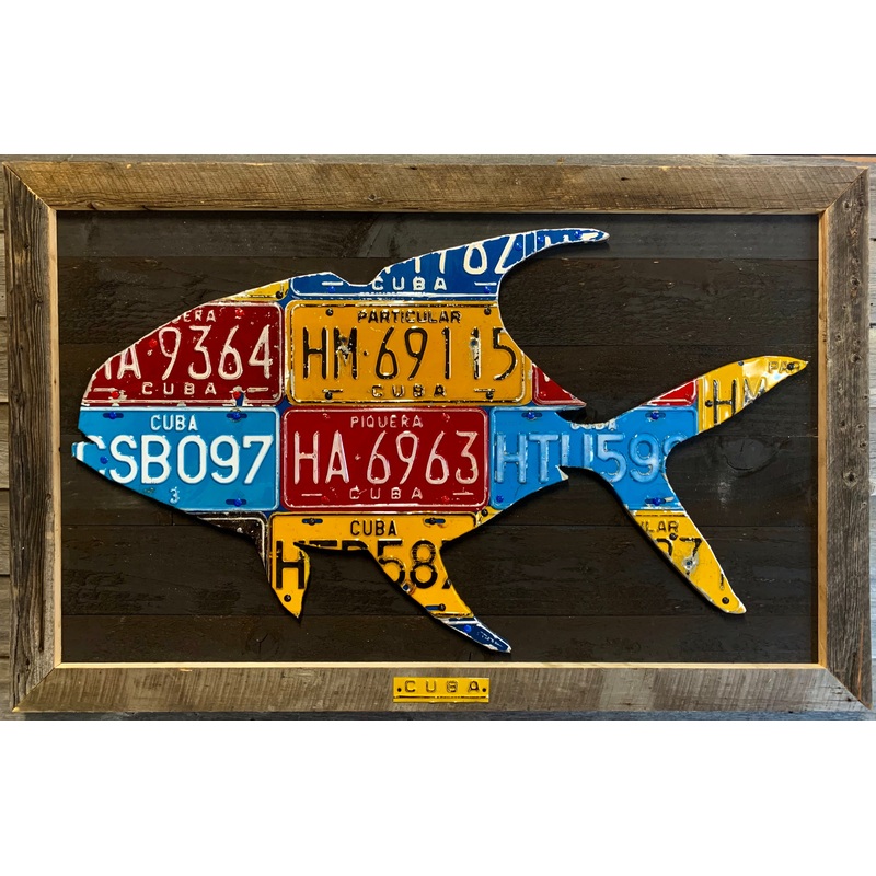 Cuba Permit License Plate Art