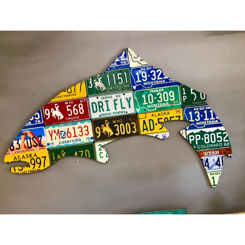 Extra Large 5-Foot Trout License Plate Art