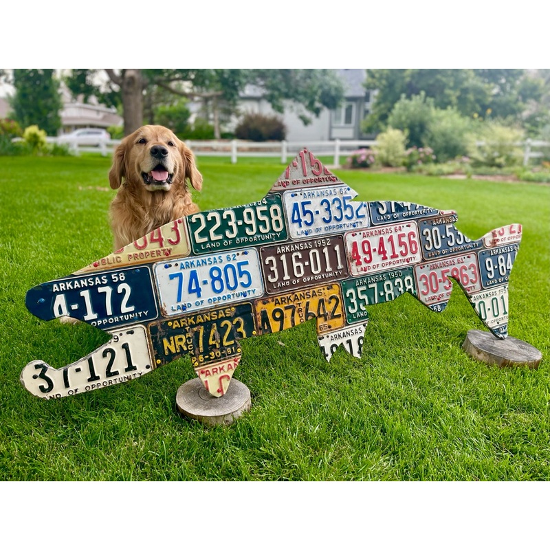 Extra-Large 6-Foot Brown Trout License Plate Art