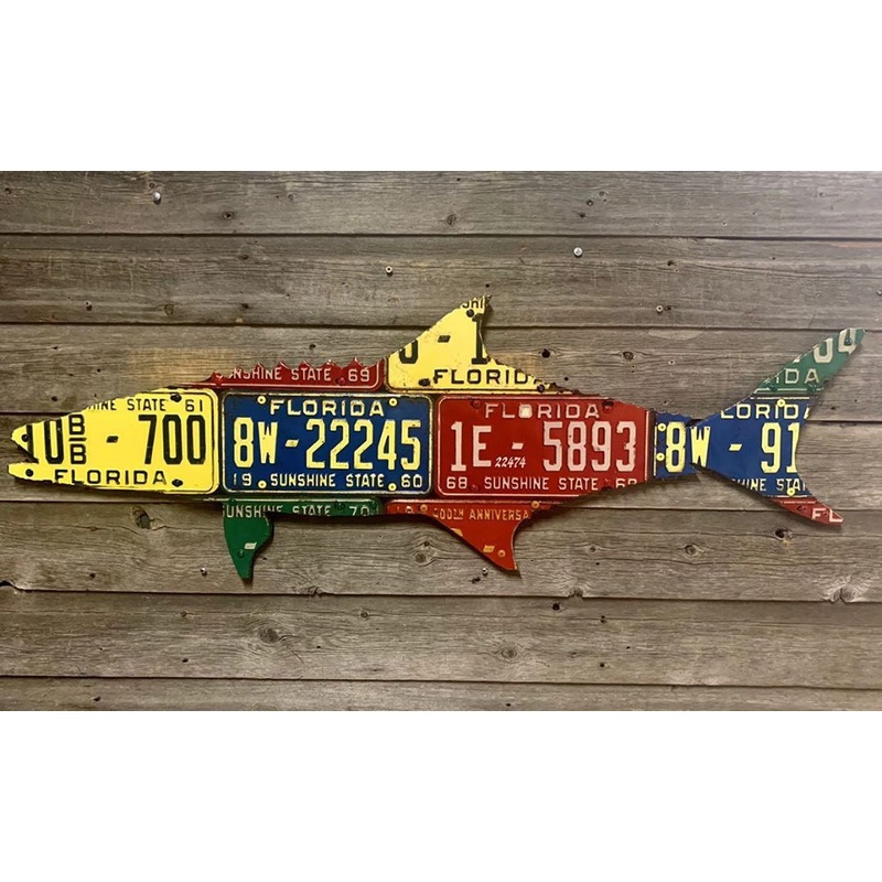 Florida Antique Cobia License Plate Art