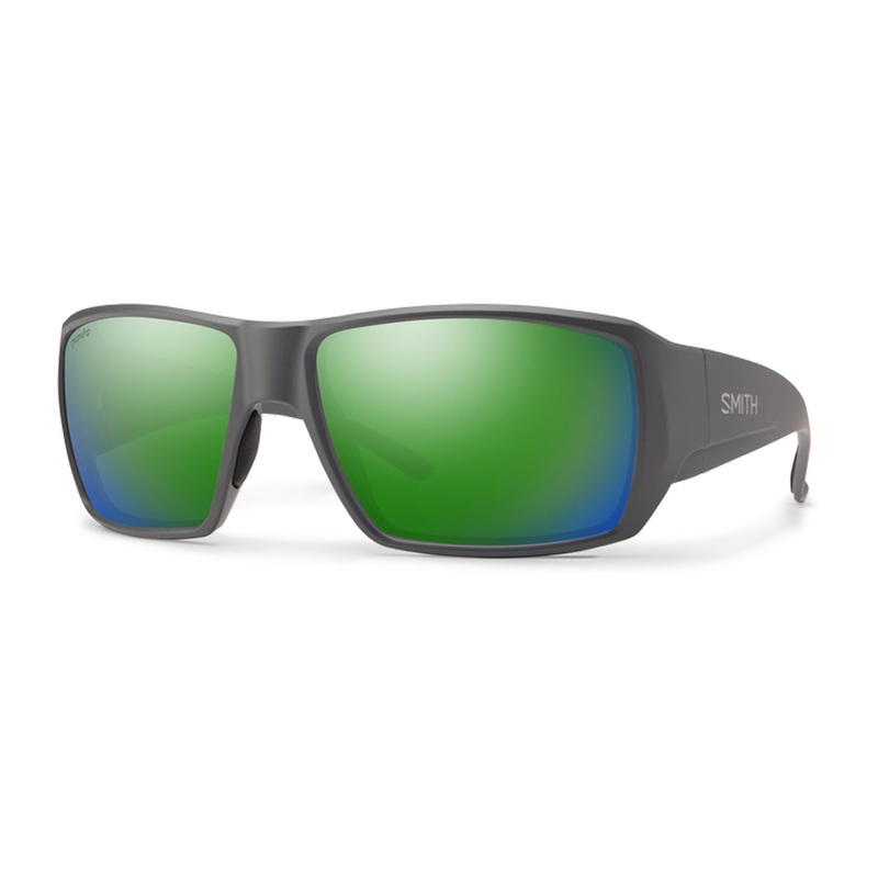Smith Guide’s Choice S Sunglasses Matte Cement ChromaPop Polarized Green Mirror