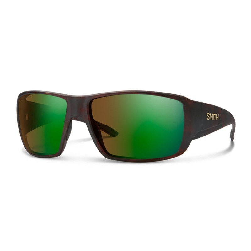 Smith Guide’s Choice Sunglasses Matte Tortoise ChromaPop Glass Polarchromic Brown Green Mirror