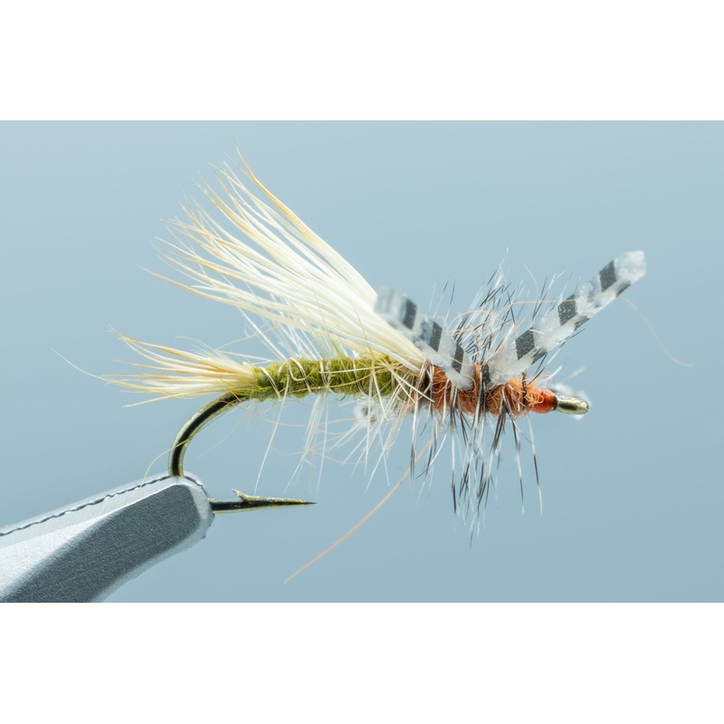 Stimulator Olive/Orange Black & Gray Micro Rubber Legs – 1 Doz. #16