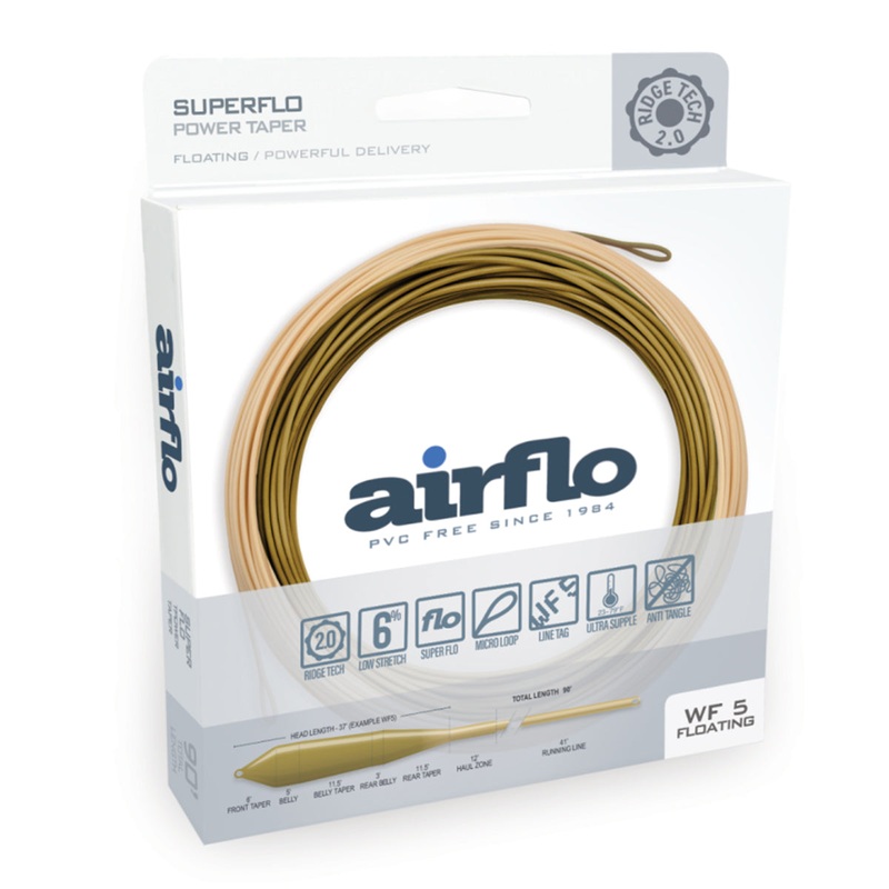 AirFlo Ridge 2.0 SuperFlo Power Taper Fly Line Camo Green/Caddis