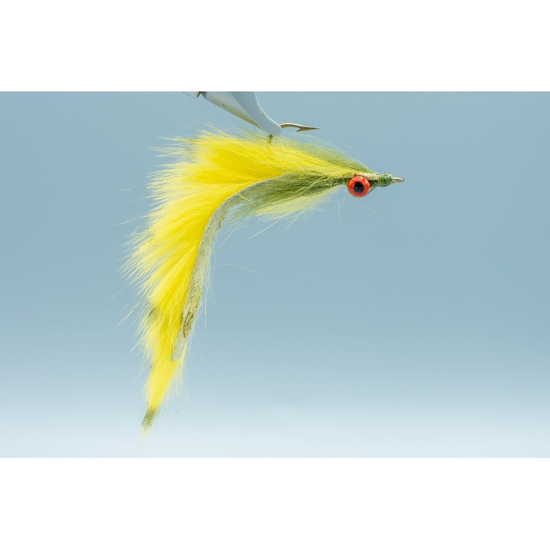 Clouser’s Barred Mad Tom Yellow/Olive #4