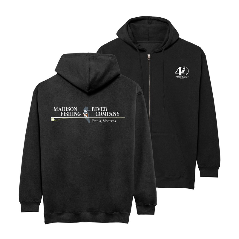 MRFC 40th Logo Benchmark Full Zip Hoody Black 40th Chest Logo, MRFC Logo Back