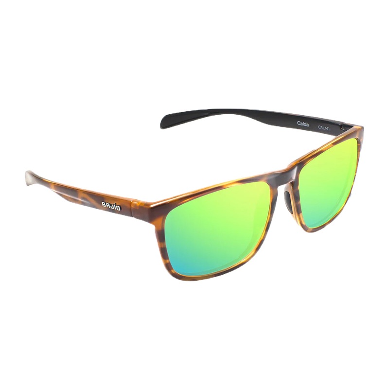 Bajio Calda Sunglasses Brown Tortoise Gloss Green Mirror