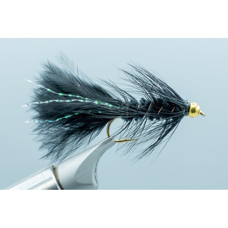 BH Wooly Bugger Black 1 Doz. #8