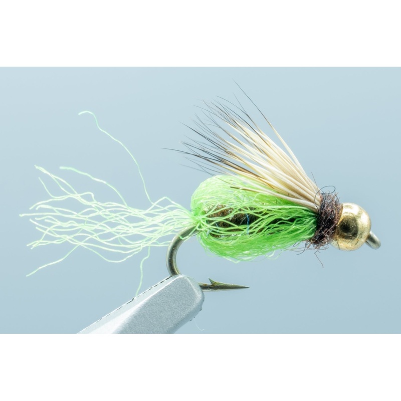 Caddis Sparkle Pupa Bead BRT GRN #16