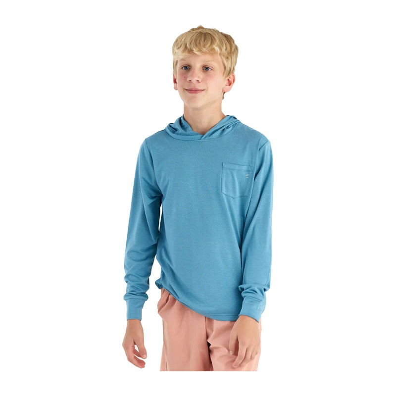 Free Fly MRFC 40th Logo Youth Bamboo Shade Hoodie Bluestone