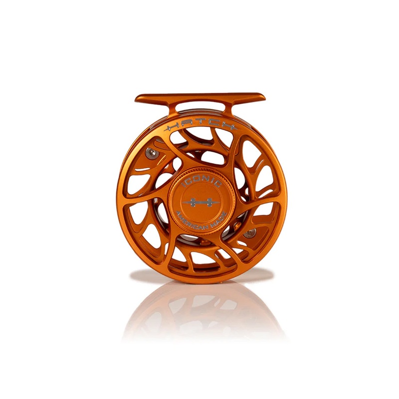 Hatch Iconic 3 Plus Fly Reel Campfire Orange
